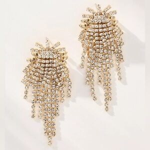 Anthropologie Crystal Firework Earrings